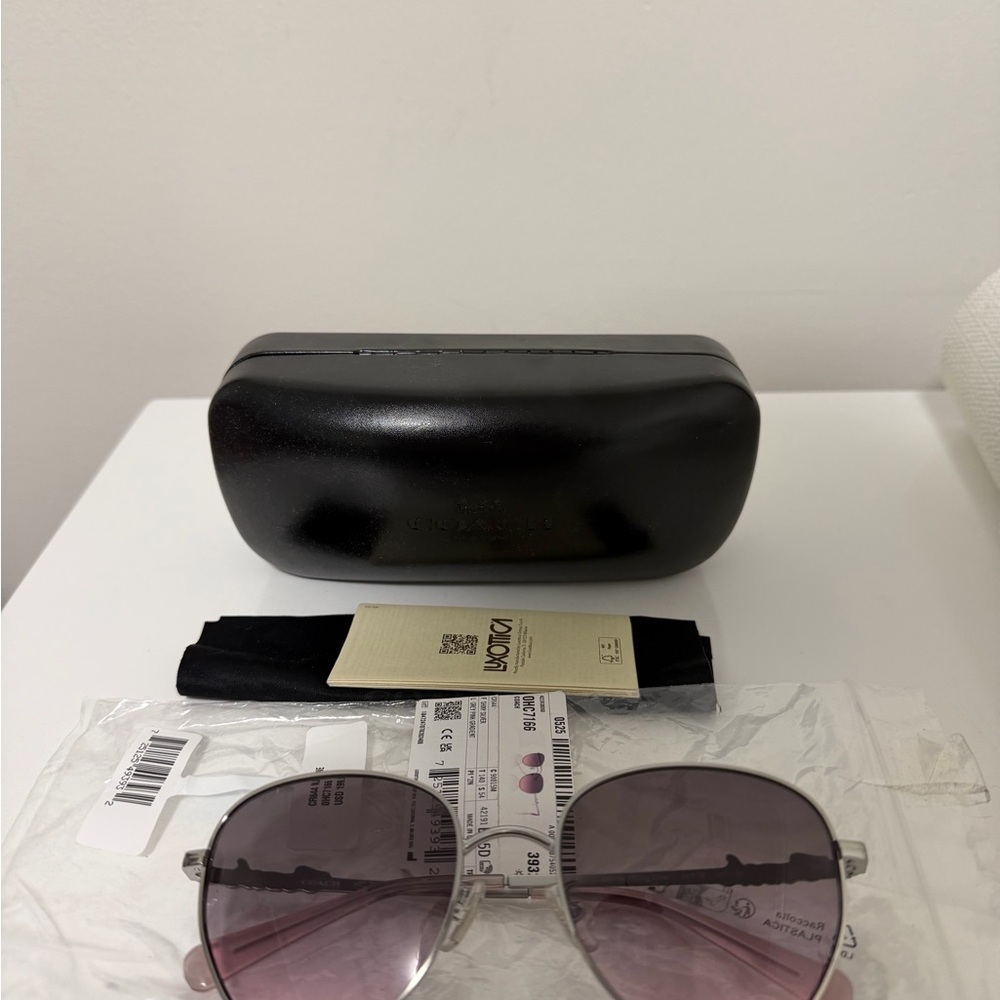 Coach Black and Pink Sunglasses with Case